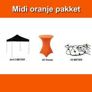 Midi oranje feestpakket