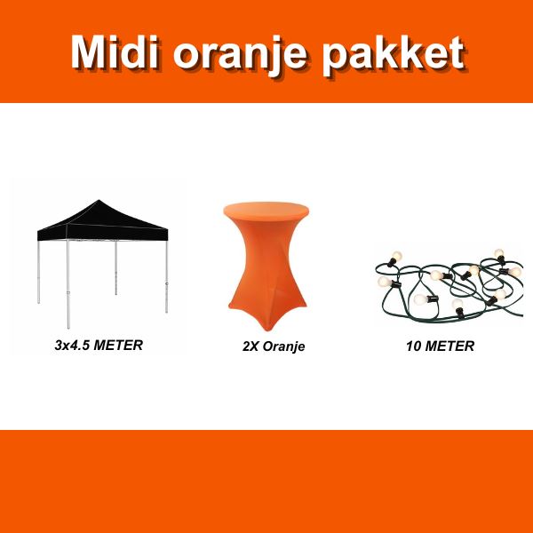 Midi oranje feestpakket